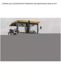 CATERPILLAR C18 GENERATOR SET OPERATION AND MAINTENANCE MANUAL M1P preview
