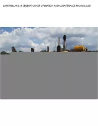 CATERPILLAR C18 GENERATOR SET OPERATION AND MAINTENANCE MANUAL L8D preview