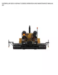CATERPILLAR SE50 V ASPHALT SCREED OPERATION AND MAINTENANCE MANUAL J97 preview