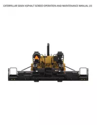 CATERPILLAR SE60V ASPHALT SCREED OPERATION AND MAINTENANCE MANUAL JJ3 preview