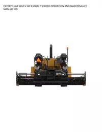 CATERPILLAR SE60 V XW ASPHALT SCREED OPERATION AND MAINTENANCE MANUAL JS9 preview