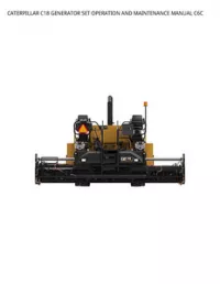 CATERPILLAR C18 GENERATOR SET OPERATION AND MAINTENANCE MANUAL C6C preview