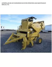 CATERPILLAR WE-601B WINDROW ELEVATOR OPERATION AND MAINTENANCE MANUAL 7EC preview