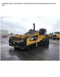 CATERPILLAR BG-1055E ASPHALT PAVER OPERATION AND MAINTENANCE MANUAL FRR preview