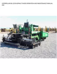 CATERPILLAR BG-225B ASPHALT PAVER OPERATION AND MAINTENANCE MANUAL 6YK preview