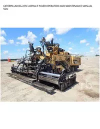CATERPILLAR BG-225C ASPHALT PAVER OPERATION AND MAINTENANCE MANUAL 5GN preview