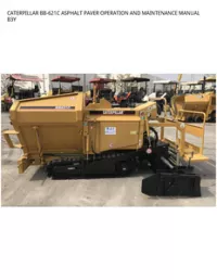CATERPILLAR BB-621C ASPHALT PAVER OPERATION AND MAINTENANCE MANUAL B3Y preview