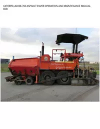 CATERPILLAR BB-760 ASPHALT PAVER OPERATION AND MAINTENANCE MANUAL B2B preview