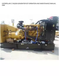 CATERPILLAR C13XQ350 GENERATOR SET OPERATION AND MAINTENANCE MANUAL X3M preview
