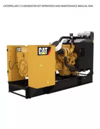 CATERPILLAR C13 GENERATOR SET OPERATION AND MAINTENANCE MANUAL NH4 preview