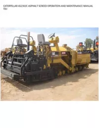 CATERPILLAR AS2302C ASPHALT SCREED OPERATION AND MAINTENANCE MANUAL TDJ preview