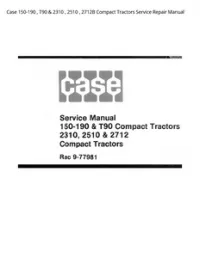 Case 150-190   T90 & 2310   2510   2712В Compact Tractors Service Repair Manual preview