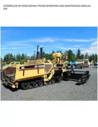 CATERPILLAR AP1055B ASPHALT PAVER OPERATION AND MAINTENANCE MANUAL A3P preview