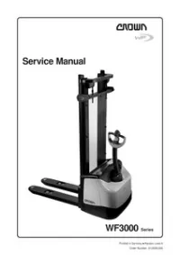 Crown WF3000 Series Service Manual preview