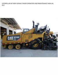 CATERPILLAR AP1000F ASPHALT PAVER OPERATION AND MAINTENANCE MANUAL AC4 preview