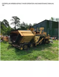 CATERPILLAR AP800B ASPHALT PAVER OPERATION AND MAINTENANCE MANUAL 1BF preview