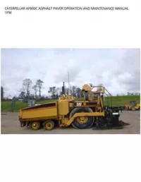 CATERPILLAR AP800C ASPHALT PAVER OPERATION AND MAINTENANCE MANUAL 1PM preview