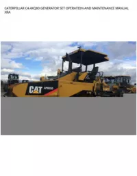 CATERPILLAR C4.4XQ80 GENERATOR SET OPERATION AND MAINTENANCE MANUAL XRA preview