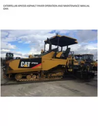 CATERPILLAR AP655D ASPHALT PAVER OPERATION AND MAINTENANCE MANUAL GNN preview