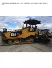 CATERPILLAR AP655D ASPHALT PAVER OPERATION AND MAINTENANCE MANUAL GNZ preview