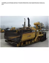 CATERPILLAR AP650B ASPHALT PAVER OPERATION AND MAINTENANCE MANUAL A7P preview