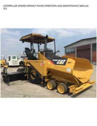 CATERPILLAR AP600D ASPHALT PAVER OPERATION AND MAINTENANCE MANUAL TFZ preview