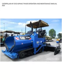 CATERPILLAR AP-555E ASPHALT PAVER OPERATION AND MAINTENANCE MANUAL A5D preview