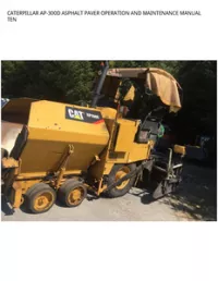 CATERPILLAR AP-300D ASPHALT PAVER OPERATION AND MAINTENANCE MANUAL TEN preview
