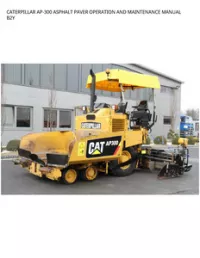 CATERPILLAR AP-300 ASPHALT PAVER OPERATION AND MAINTENANCE MANUAL B2Y preview