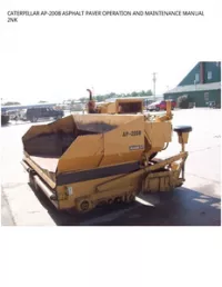 CATERPILLAR AP-200B ASPHALT PAVER OPERATION AND MAINTENANCE MANUAL 2NK preview