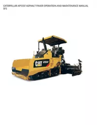 CATERPILLAR AP555F ASPHALT PAVER OPERATION AND MAINTENANCE MANUAL 5F5 preview