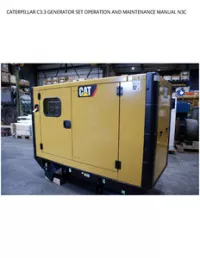 CATERPILLAR C3.3 GENERATOR SET OPERATION AND MAINTENANCE MANUAL N3C preview