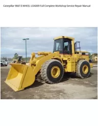 Caterpillar 966F II WHEEL LOADER Full Complete Workshop Service Repair Manual preview
