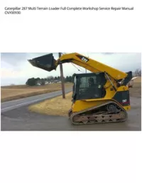 Caterpillar 287 Multi Terrain Loader Full Complete Workshop Service Repair Manual CNY00930 preview
