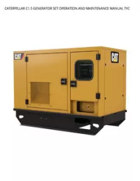 CATERPILLAR C1.5 GENERATOR SET OPERATION AND MAINTENANCE MANUAL TYC preview