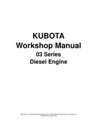 Kubota V2203-B Diesel Engine Service Manual preview