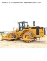 CATERPILLAR 825 BULLDOZER OPERATION AND MAINTENANCE MANUAL 93G preview