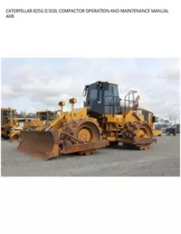 CATERPILLAR 825G II SOIL COMPACTOR OPERATION AND MAINTENANCE MANUAL AXB preview