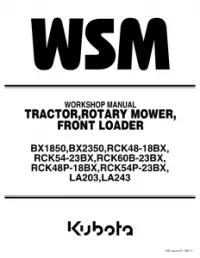 Kubota RCK60B-23BX Mower Deck Workshop Manual preview