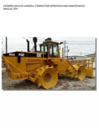 CATERPILLAR 816F LANDFILL COMPACTOR OPERATION AND MAINTENANCE MANUAL 5FN preview