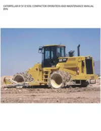 CATERPILLAR 815F II SOIL COMPACTOR OPERATION AND MAINTENANCE MANUAL BYN preview