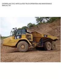 CATERPILLAR 725C2 ARTICULATED TRUCK OPERATION AND MAINTENANCE MANUAL TA7 preview