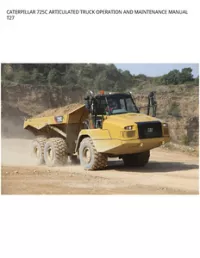 CATERPILLAR 725C ARTICULATED TRUCK OPERATION AND MAINTENANCE MANUAL T27 preview