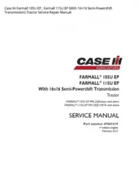 Case IH Farmall 105U EP   Farmall 115U EP (With 16×16 Semi-Powershift Transmission) Tractor Service Repair Manual preview
