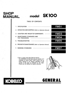 Kobelco SK100 manual