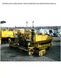 CATERPILLAR AP-200B ASPHALT PAVER OPERATION AND MAINTENANCE MANUAL preview