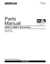 Caterpillar 320D  320DL Excavator Spare Parts Catalog Manual Download preview
