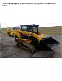 Caterpillar 247B Multi Terrain Loader Operation and Maintenance Manual preview