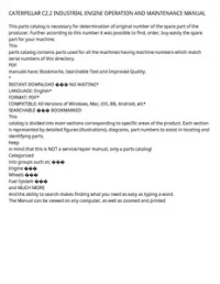 CATERPILLAR C2.2 INDUSTRIAL ENGINE OPERATION AND MAINTENANCE MANUAL preview