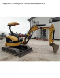 Caterpillar 303 CR Mini Hydraulic Excavator Service Repair Manual preview